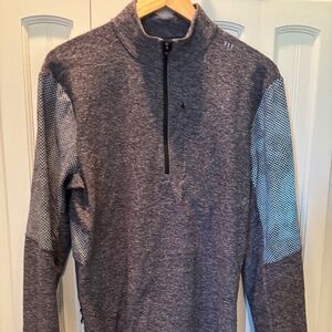 Mens Lululemon reflective 3/4 zip jacket M